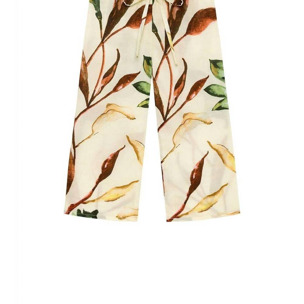 NEW MONTCE girl's mini drawstring wide-leg pant in rooted floral